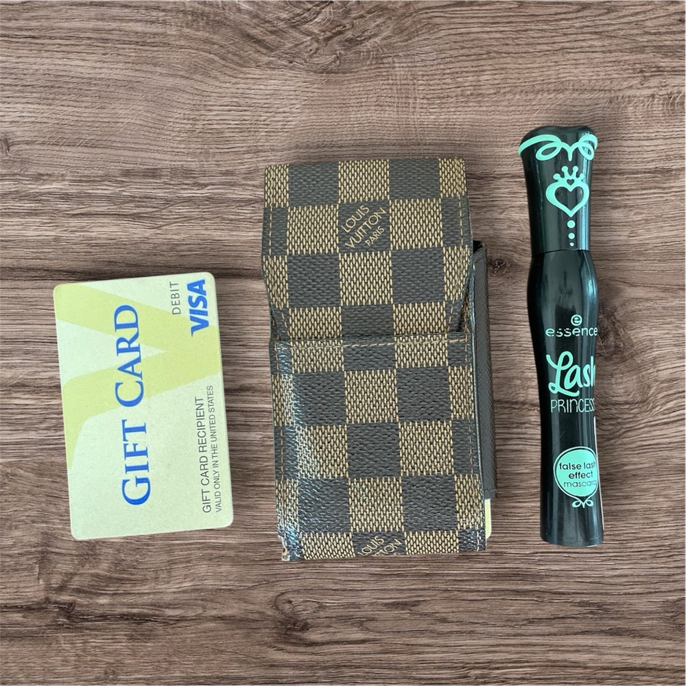 Authentic Louis Vuitton Checkered Cigarette Case - Black and Gold - Picture 2 of 8